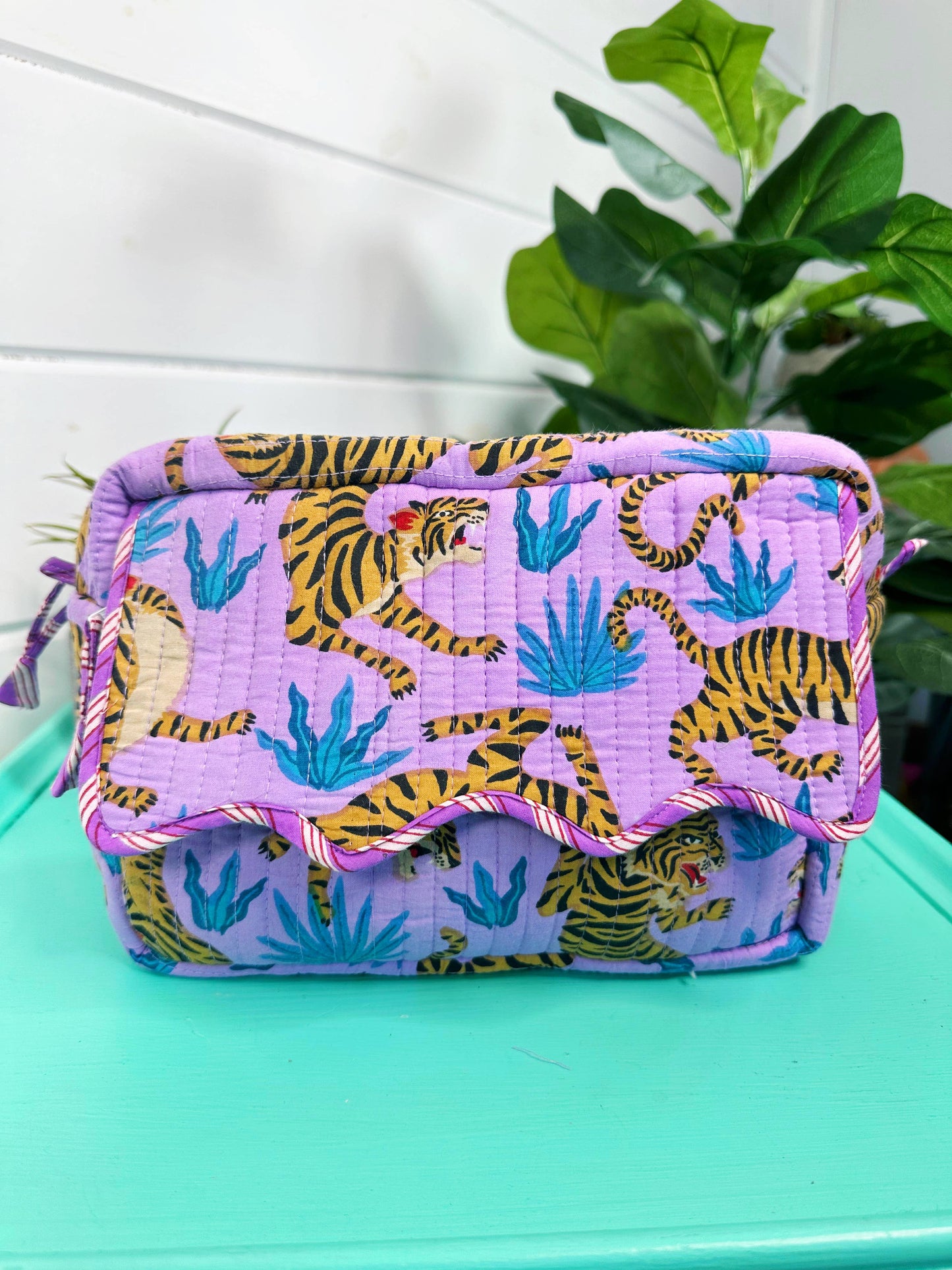 Ruffled Toiletry Bag & Cosmetics Bags | Purple Tiger