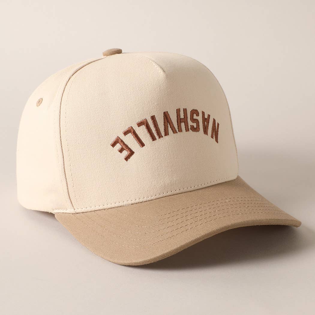 NASHVILLE - Upside Down Trucker Baseball Cap