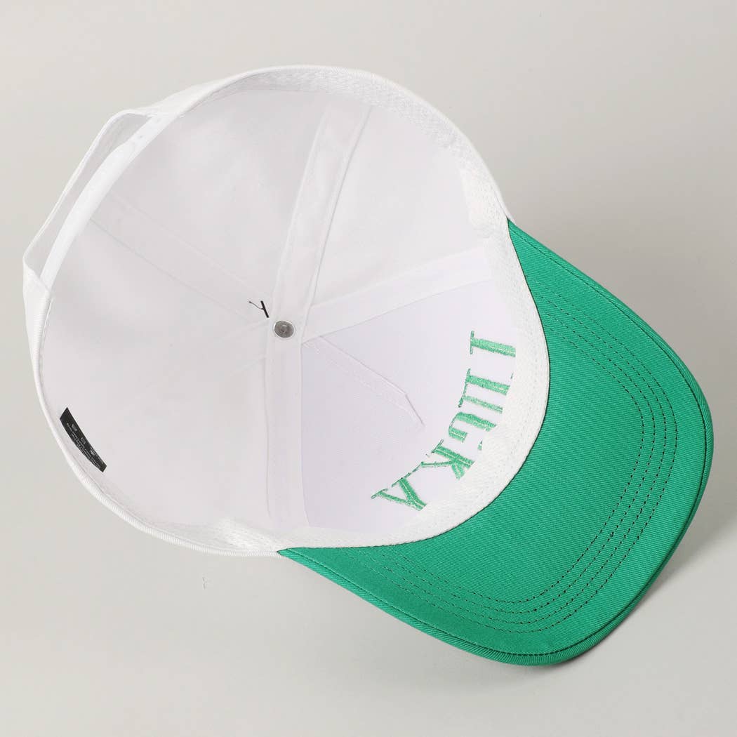 LUCKY Embroidery Two-Tone Baseball Cap