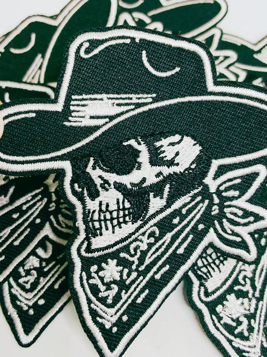 Cowboy Skelly Hat Patch