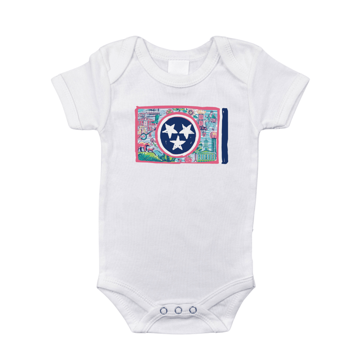 Tennessee Flag Baby Onesie