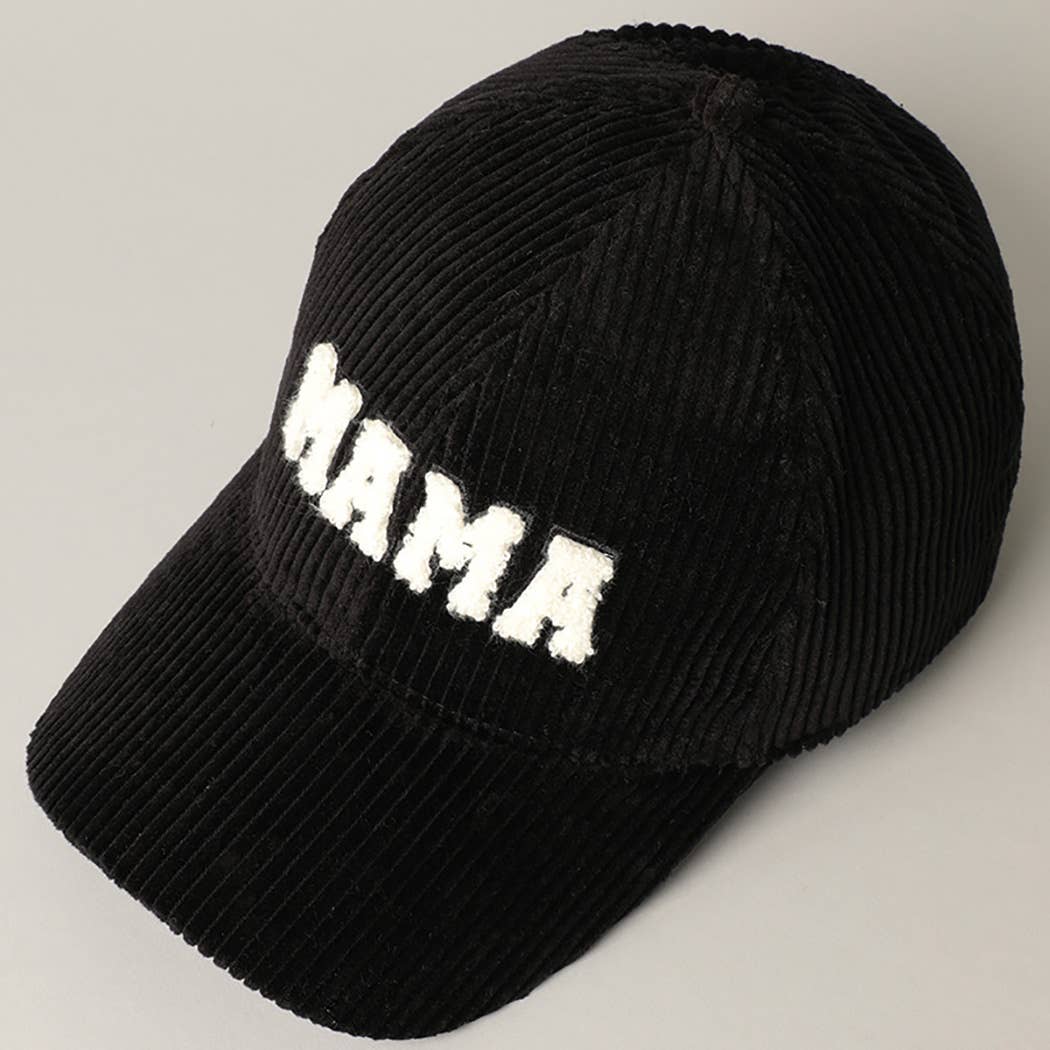 MAMA 3D Embroidered Corduroy Baseball Cap