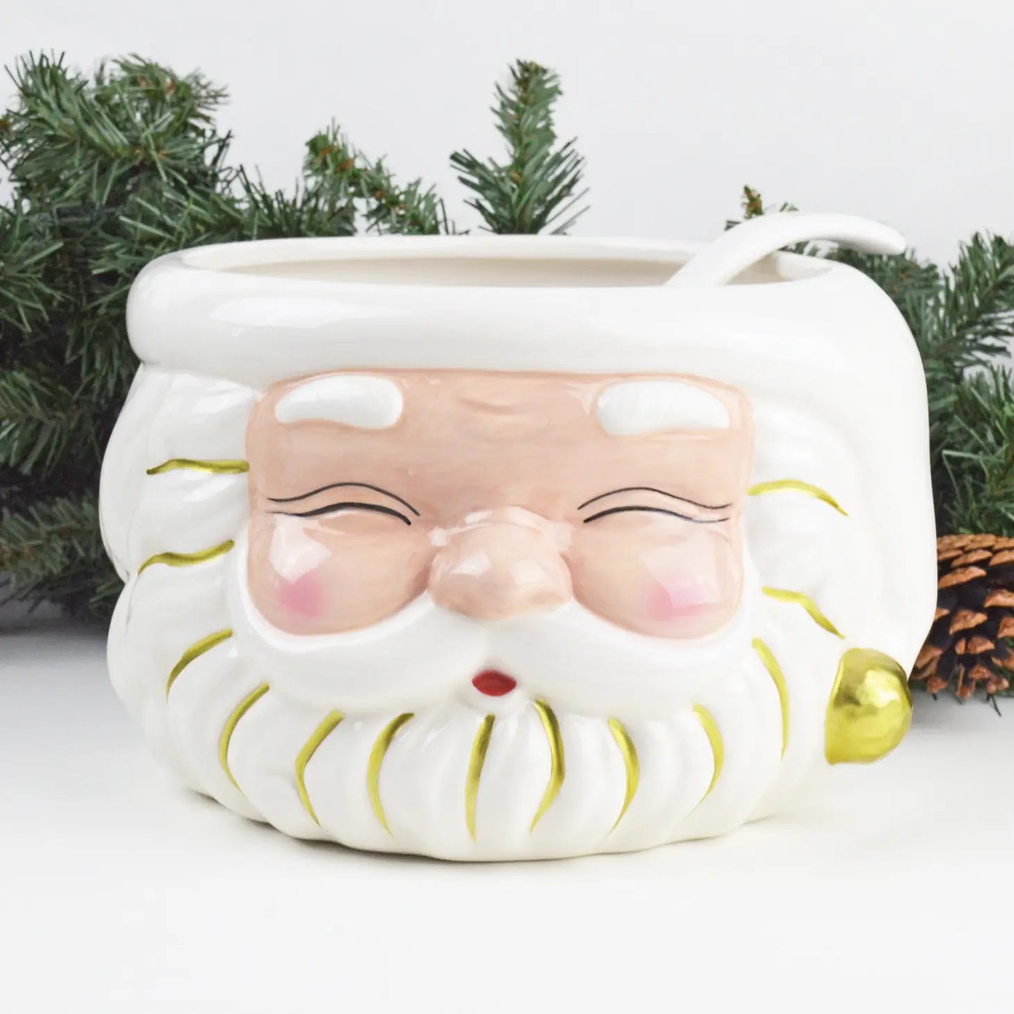 White Santa Punch bowl