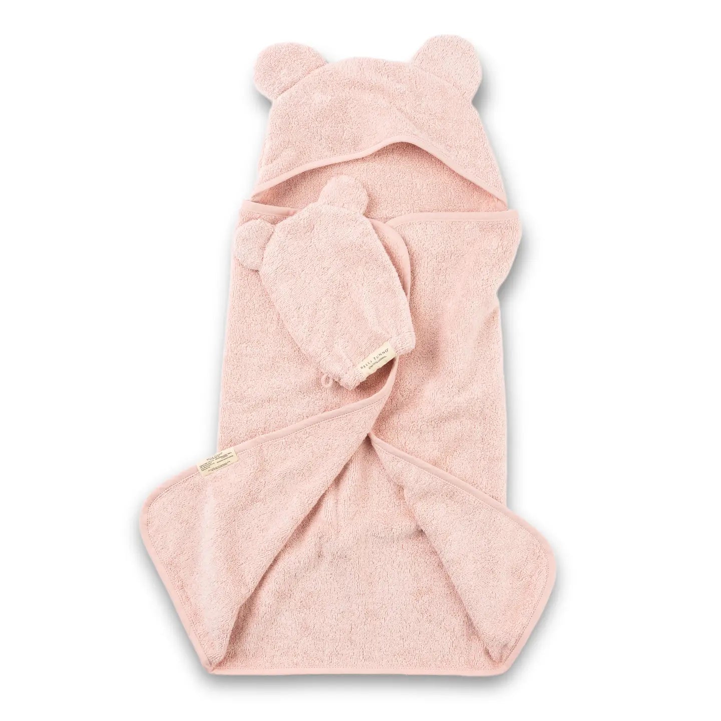 Hooded Towel + Wash Mitt Set