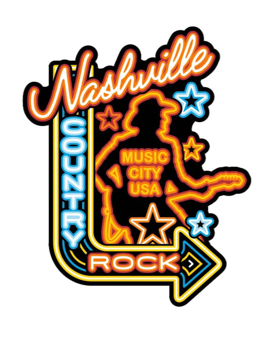 Nashville Magnet - Neon Country Sign Design