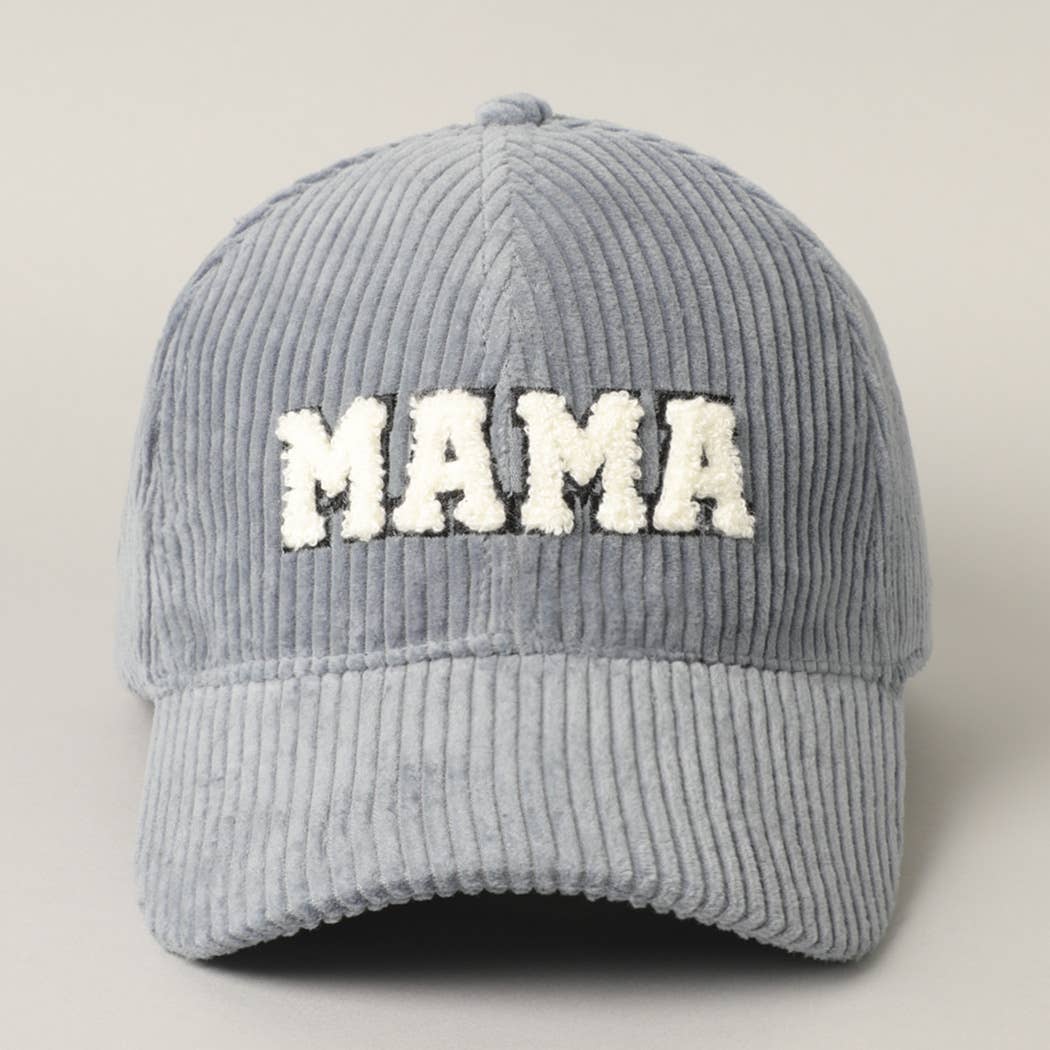 MAMA 3D Embroidered Corduroy Baseball Cap