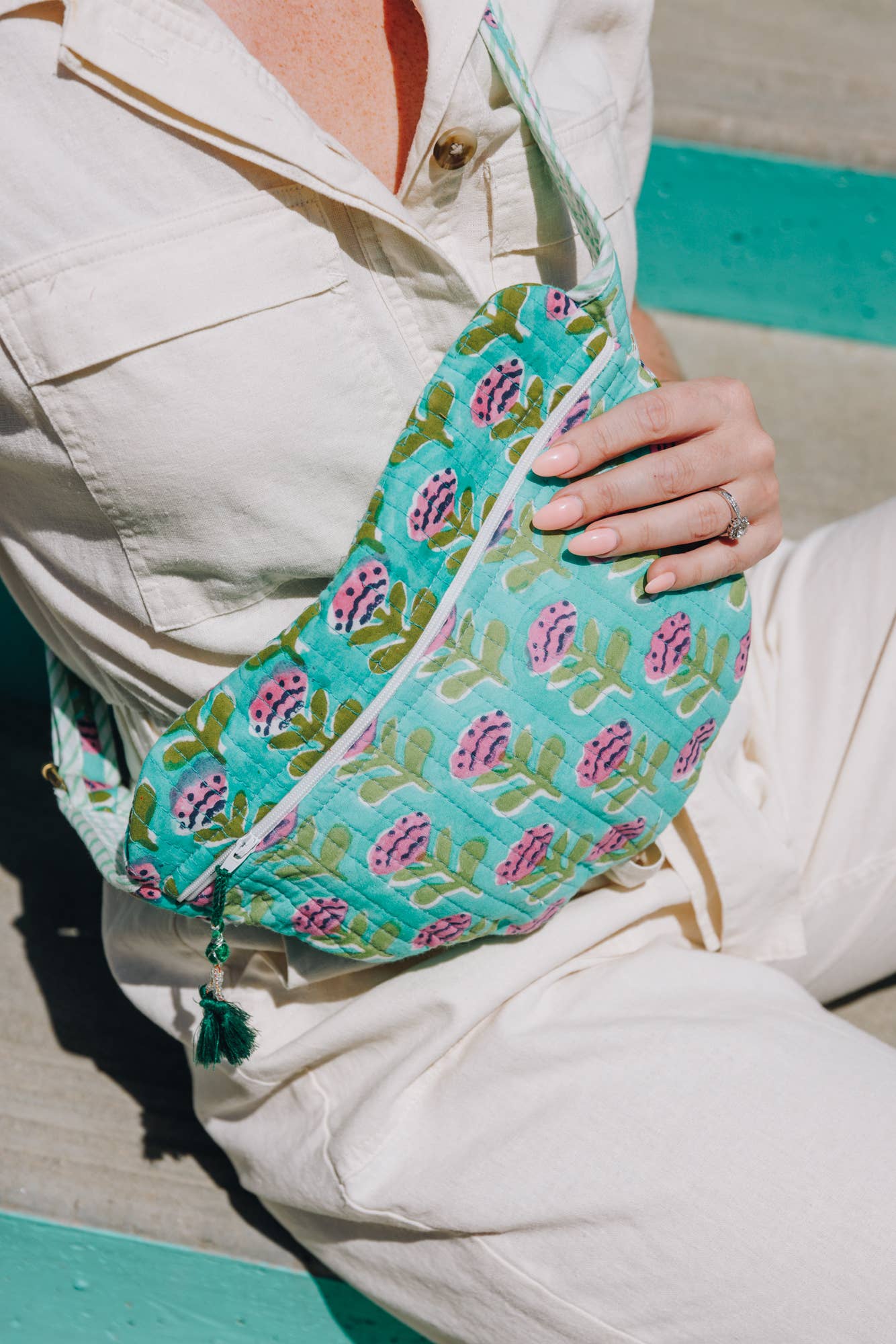 Quilted Belt Bag | Crossbody Sling Bag | Fanny Pack | Floral