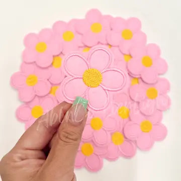 Pink Daisy Hat Patch