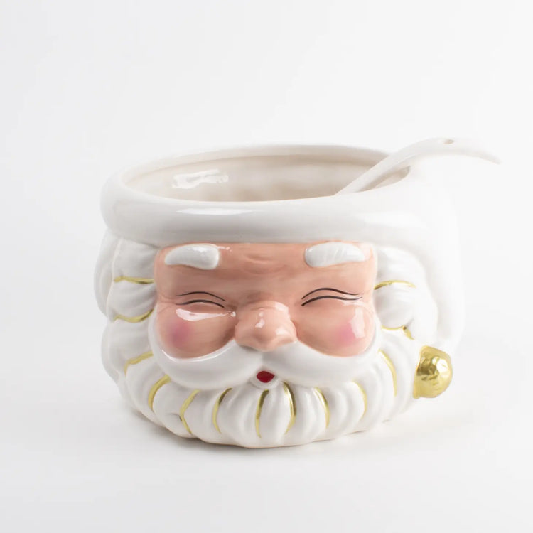 White Santa Punch bowl