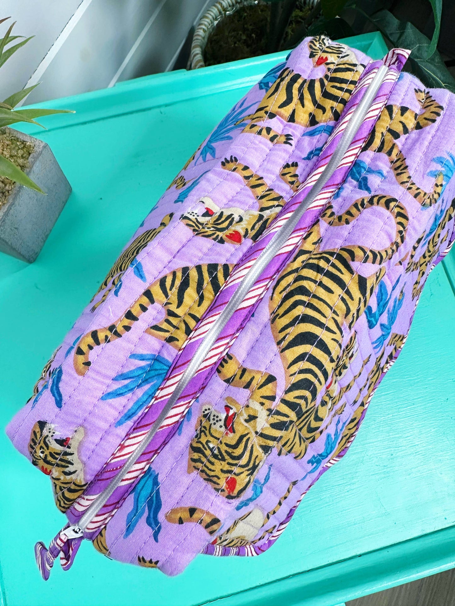 Ruffled Toiletry Bag & Cosmetics Bags | Purple Tiger