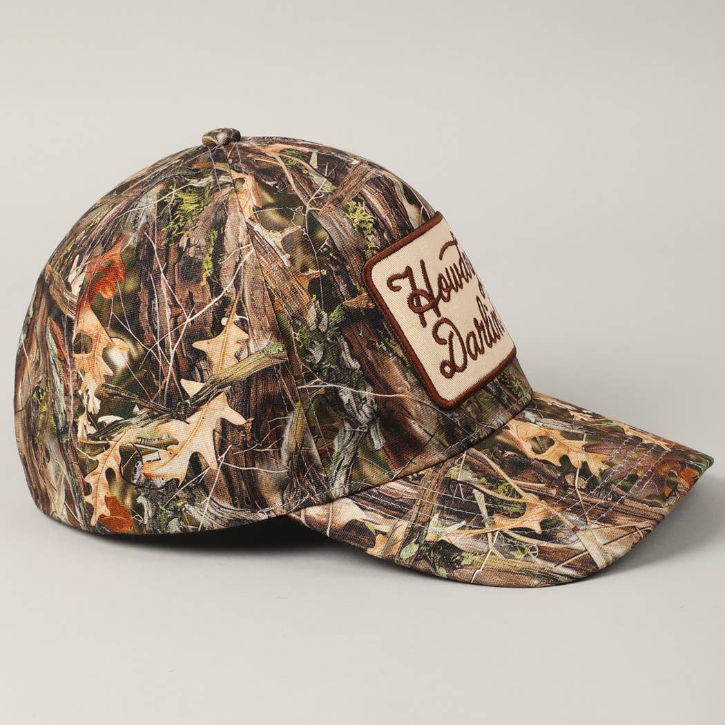 Howdy Darlin' Embroidery Patch Camo Trucker Hat