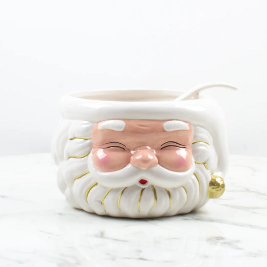 White Santa Punch bowl