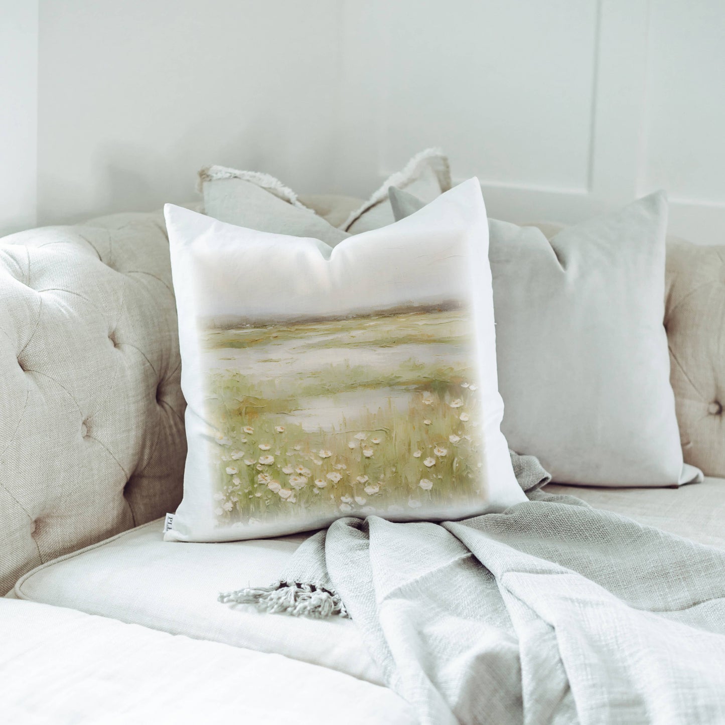 Field of Wildflower Throw Pillow