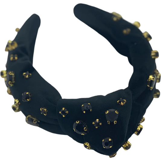 Black With Crystals Headband