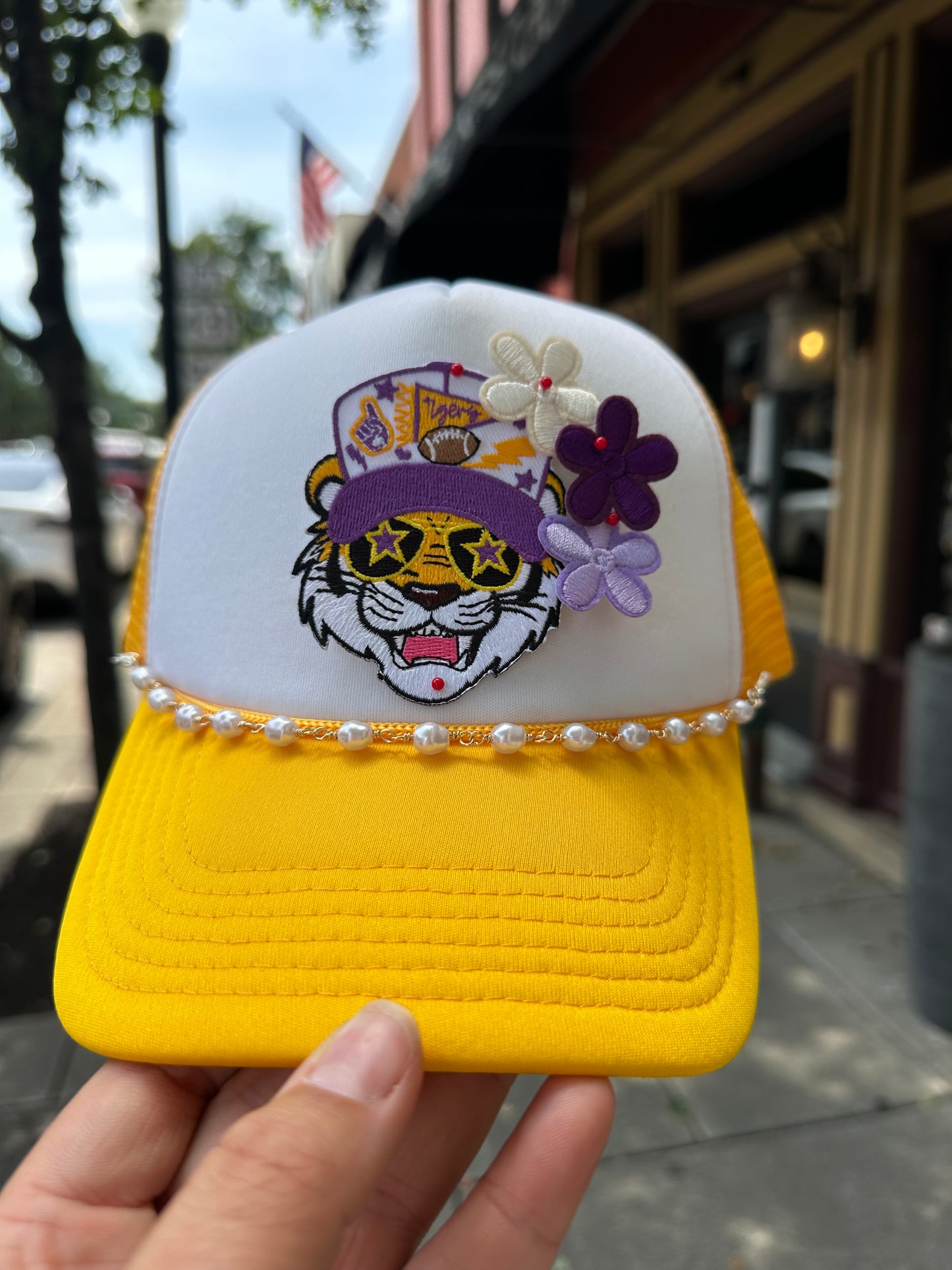 Purple and Gold Tiger Patch