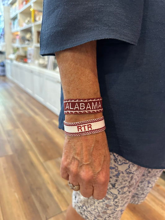 Alabama Embroidered Tassel Bracelet Set