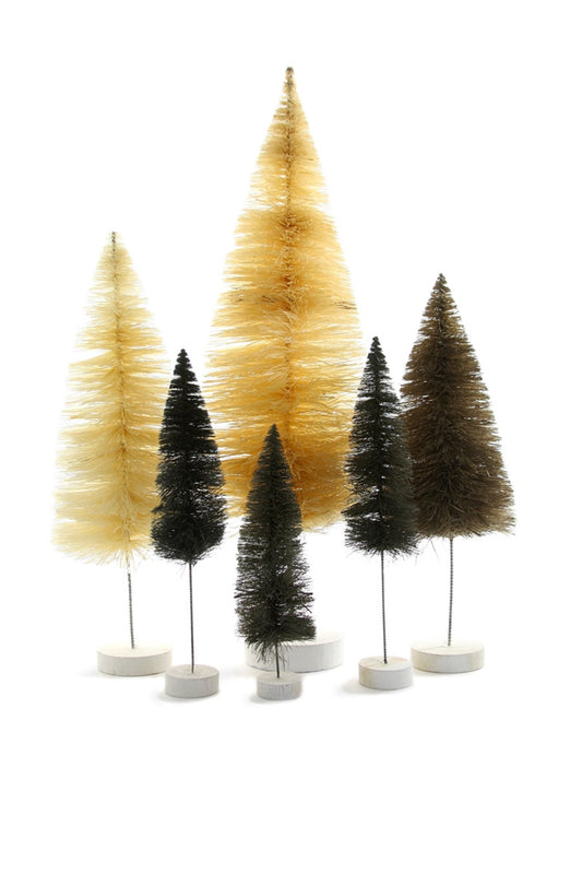 RAINBOW TREES- NETURAL SET OF 6