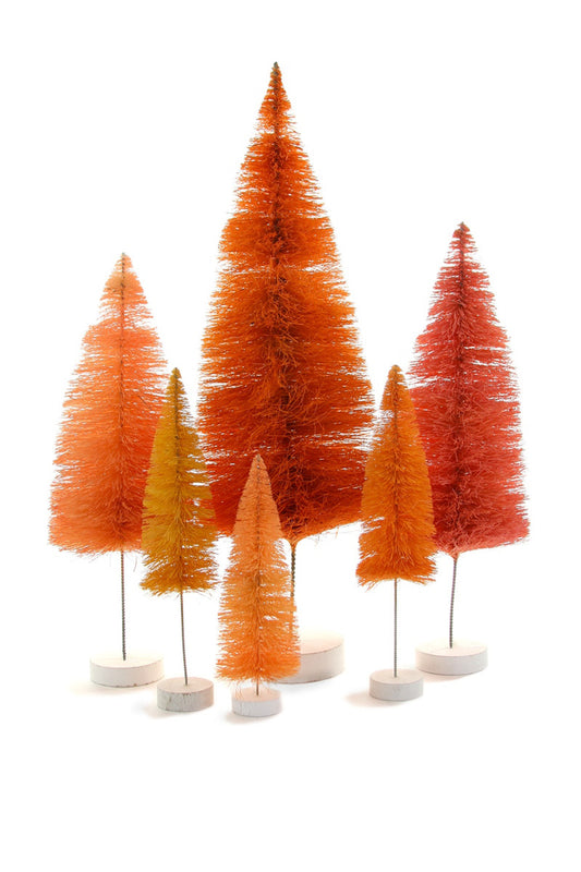 RAINBOW TREES-ORANGE SET OF 6