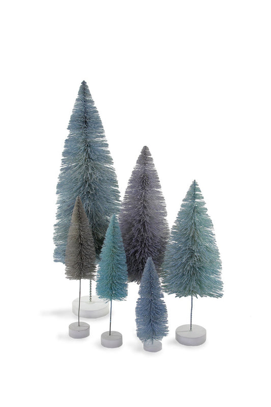 RAINBOW TREES-WINTER BLUE SET OF 6