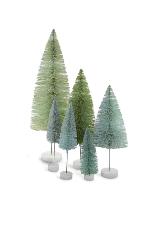 RAINBOW TREES-WINTER GREEN SET OF 6