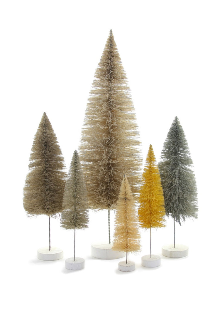 RAINBOW TREES-WIHITE SET OF 6