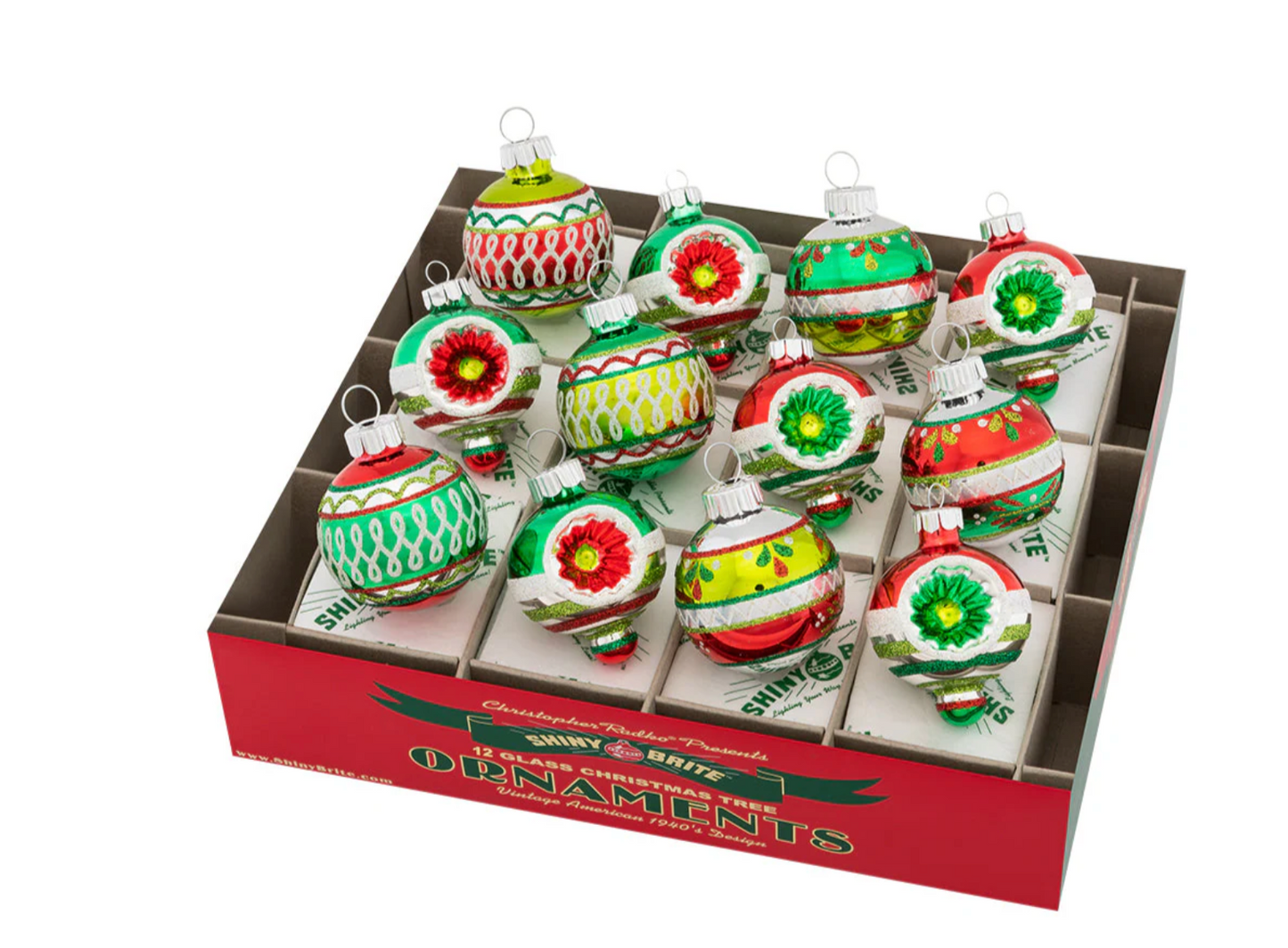 Holiday Splendor 12 Count 1.75" Decorated Rounds & Shapes