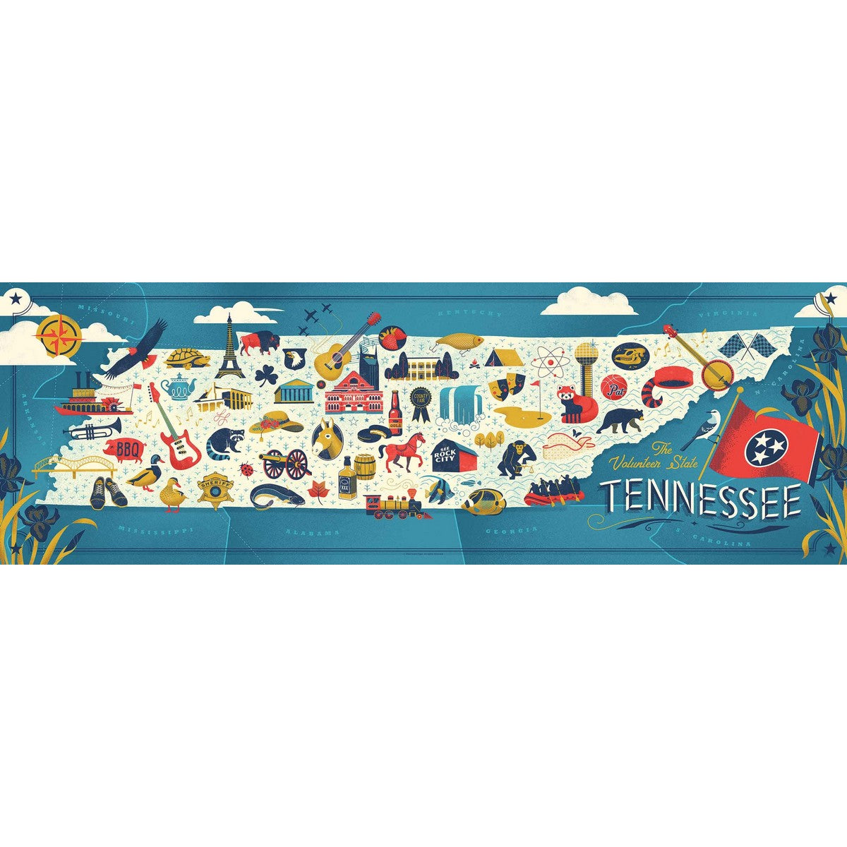 Tennessee Map Pano Box