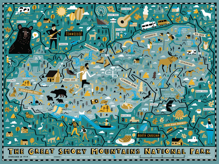 Great Smokey Mountains GSM Map