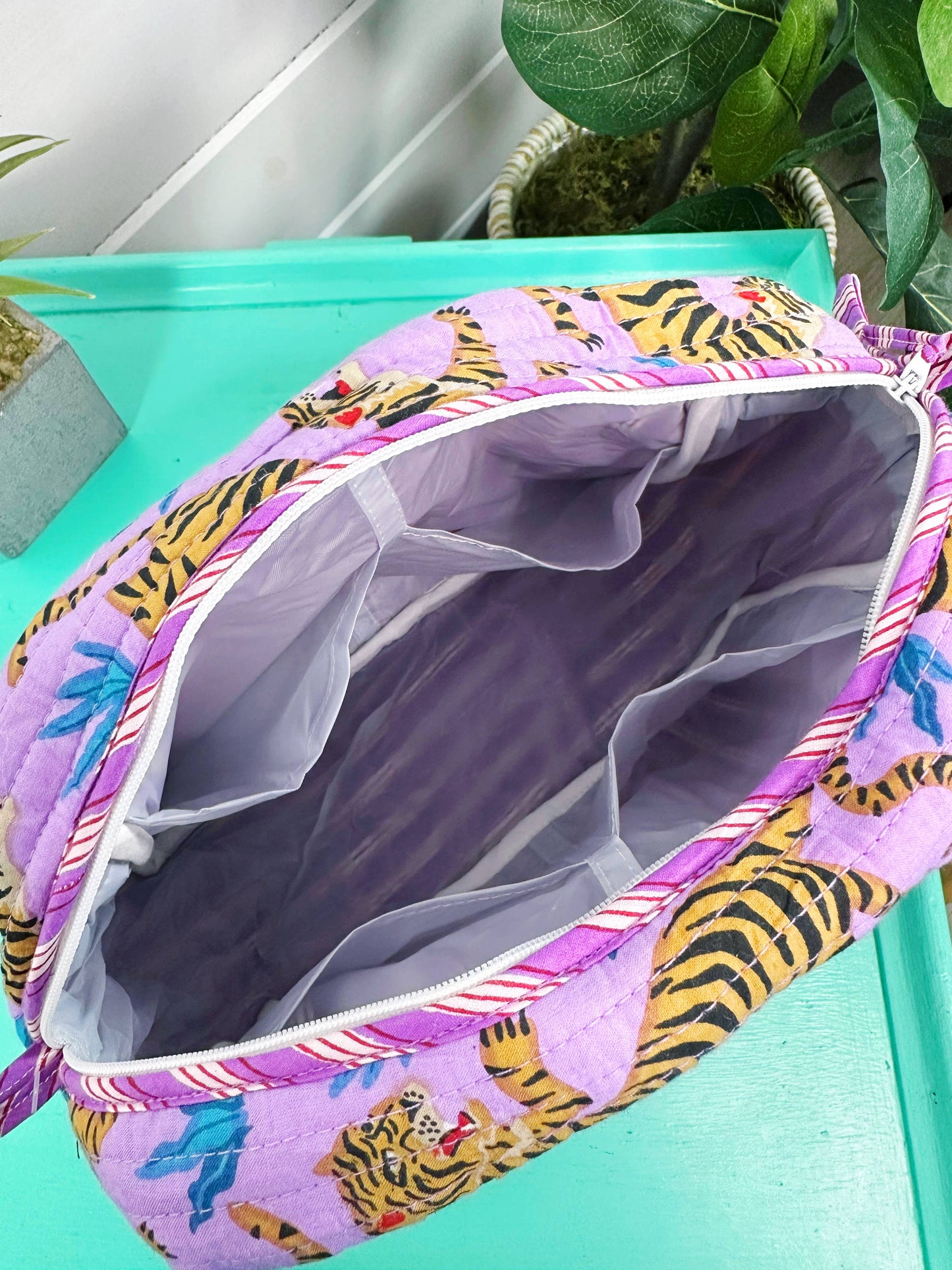 Ruffled Toiletry Bag & Cosmetics Bags | Purple Tiger