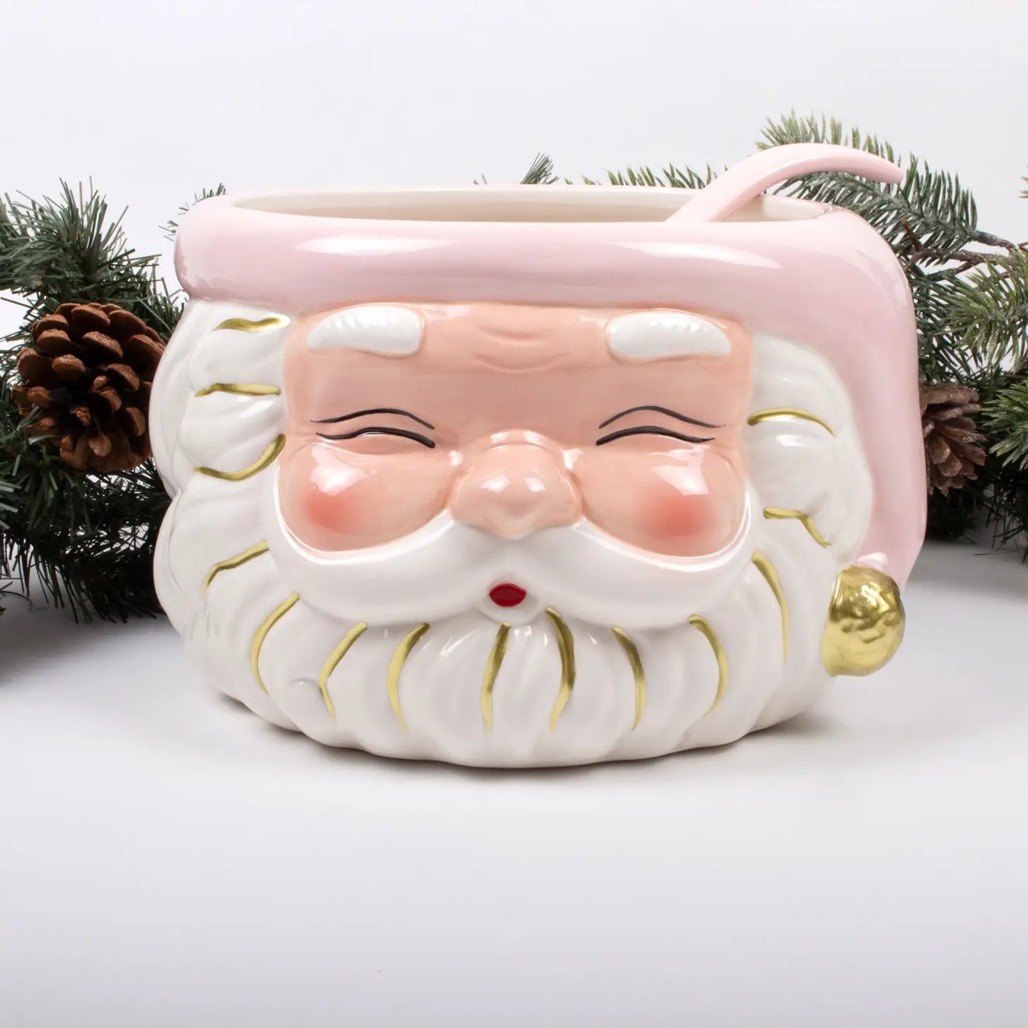 Pink Santa Punch bowl