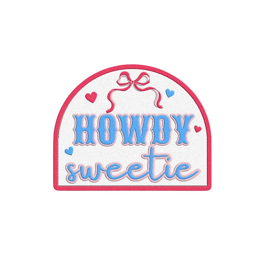 Howdy Sweetie Bow Hat Patch