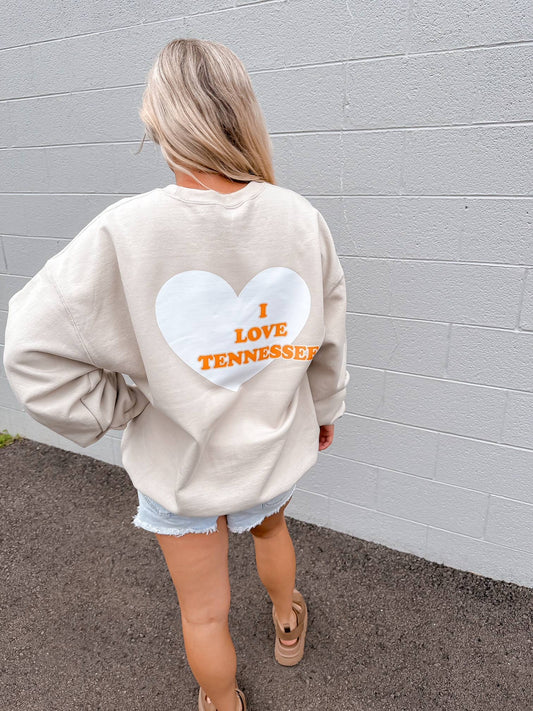 I love Tennessee-Sand Sweatshirt