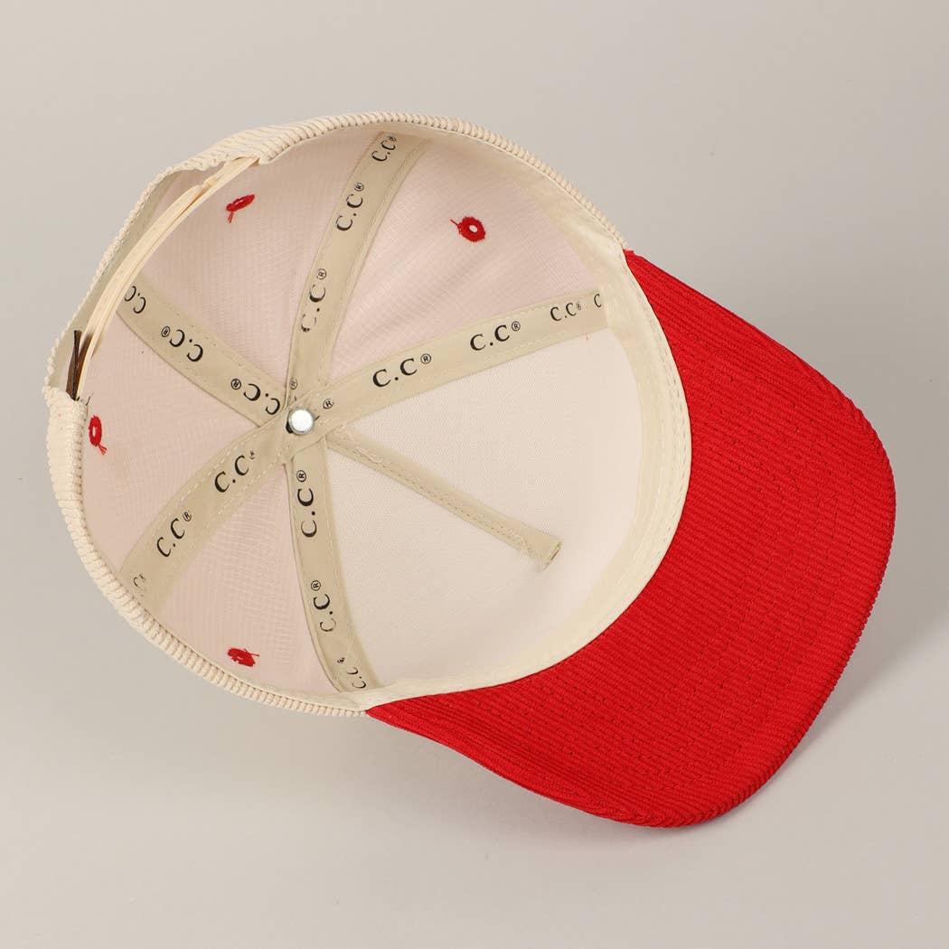 Cowboy & Cupid Two-Tone Corduroy 5-Panel Cap