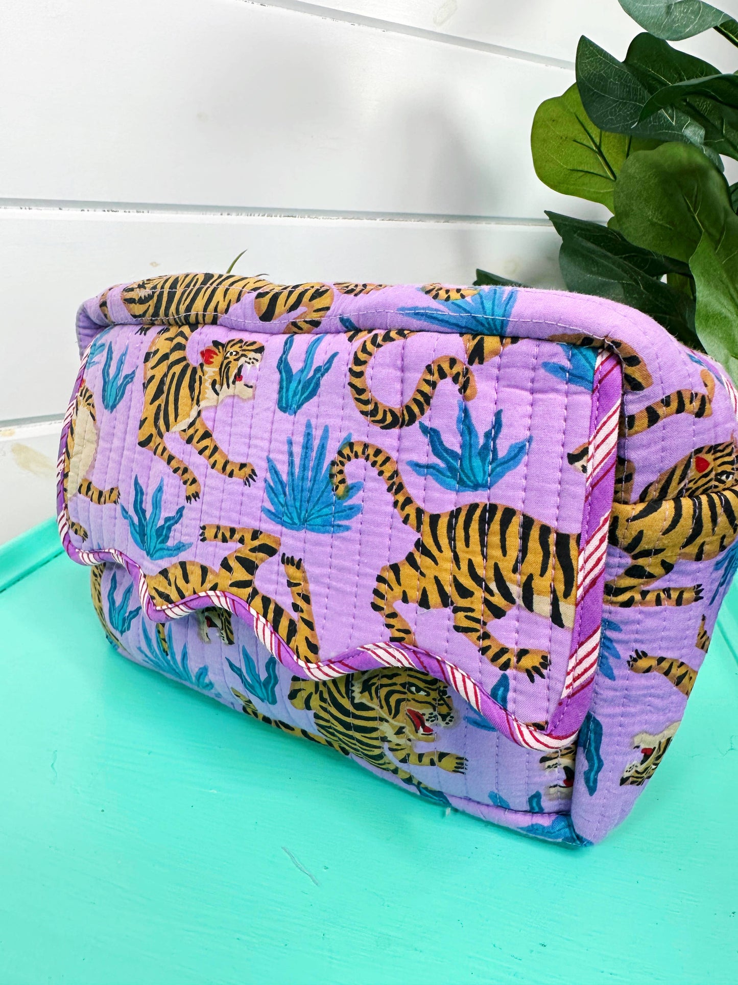 Ruffled Toiletry Bag & Cosmetics Bags | Purple Tiger