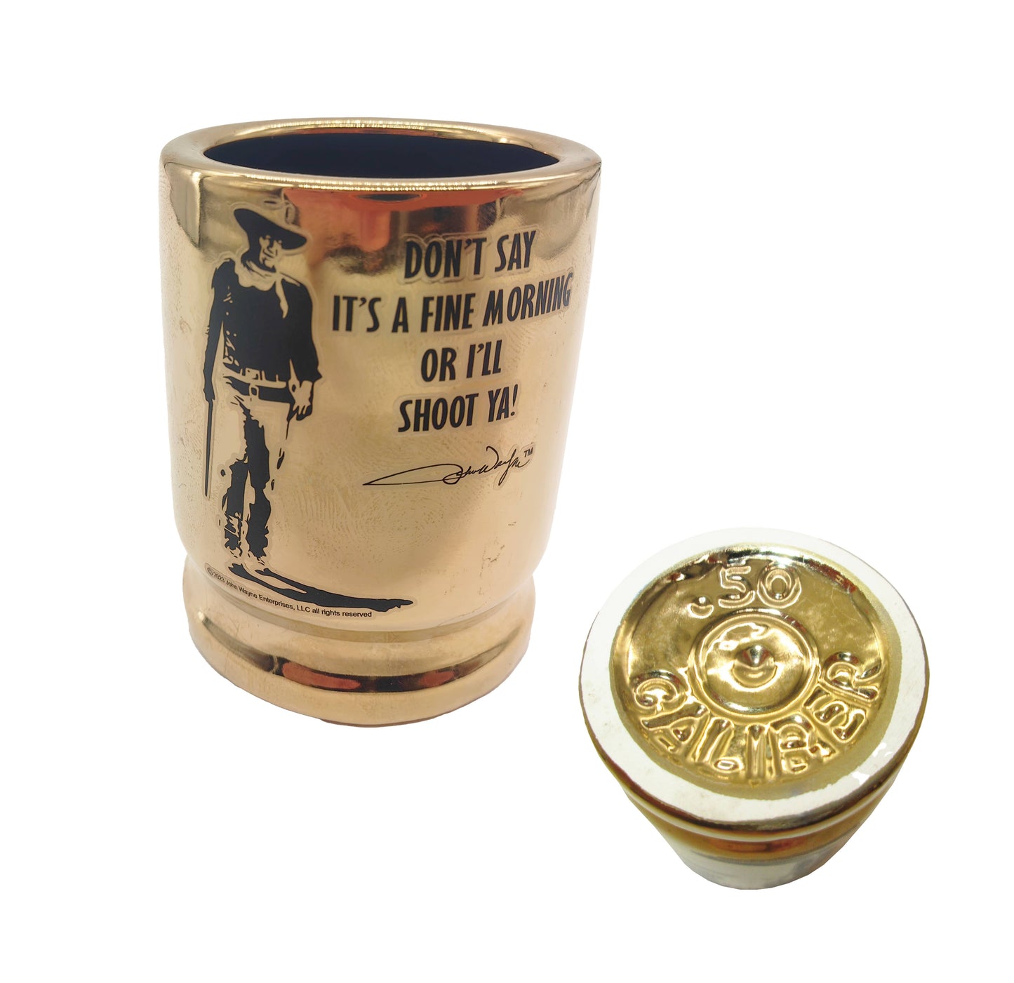 JOHN WAYNE SHOT GLASS GOLD BULLET