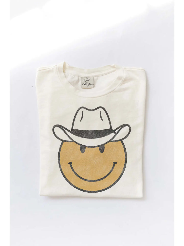 Cowboy Smiley Face Tee