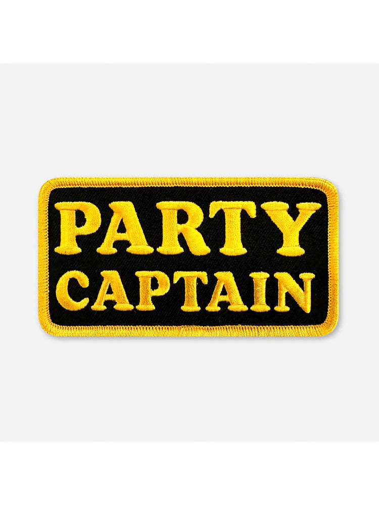 Black and Yellow Party Captain Hat Patch