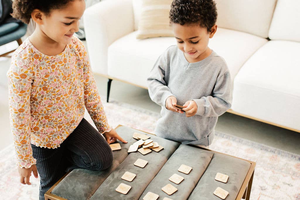 Farm Memory Matching Game - Wooden Memory Game