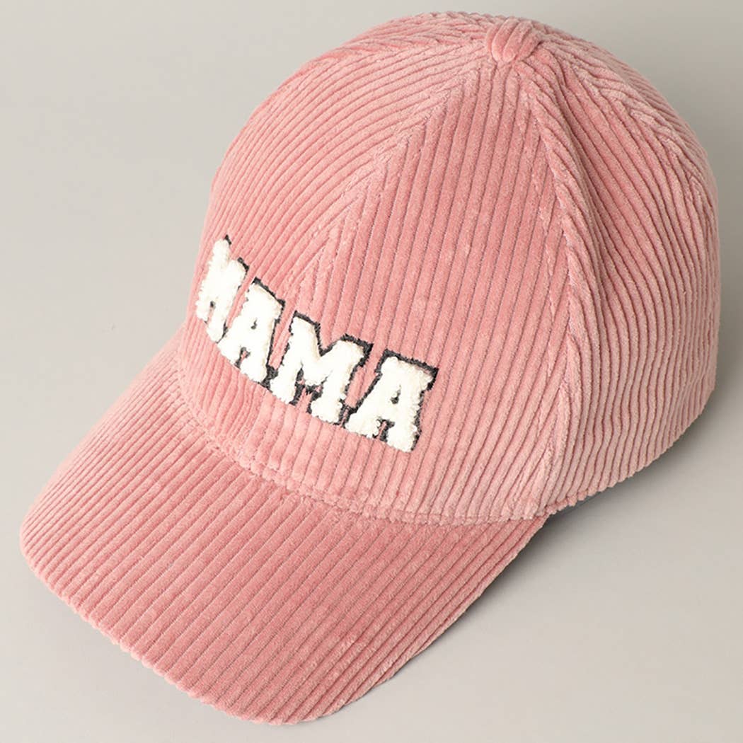 MAMA 3D Embroidered Corduroy Baseball Cap