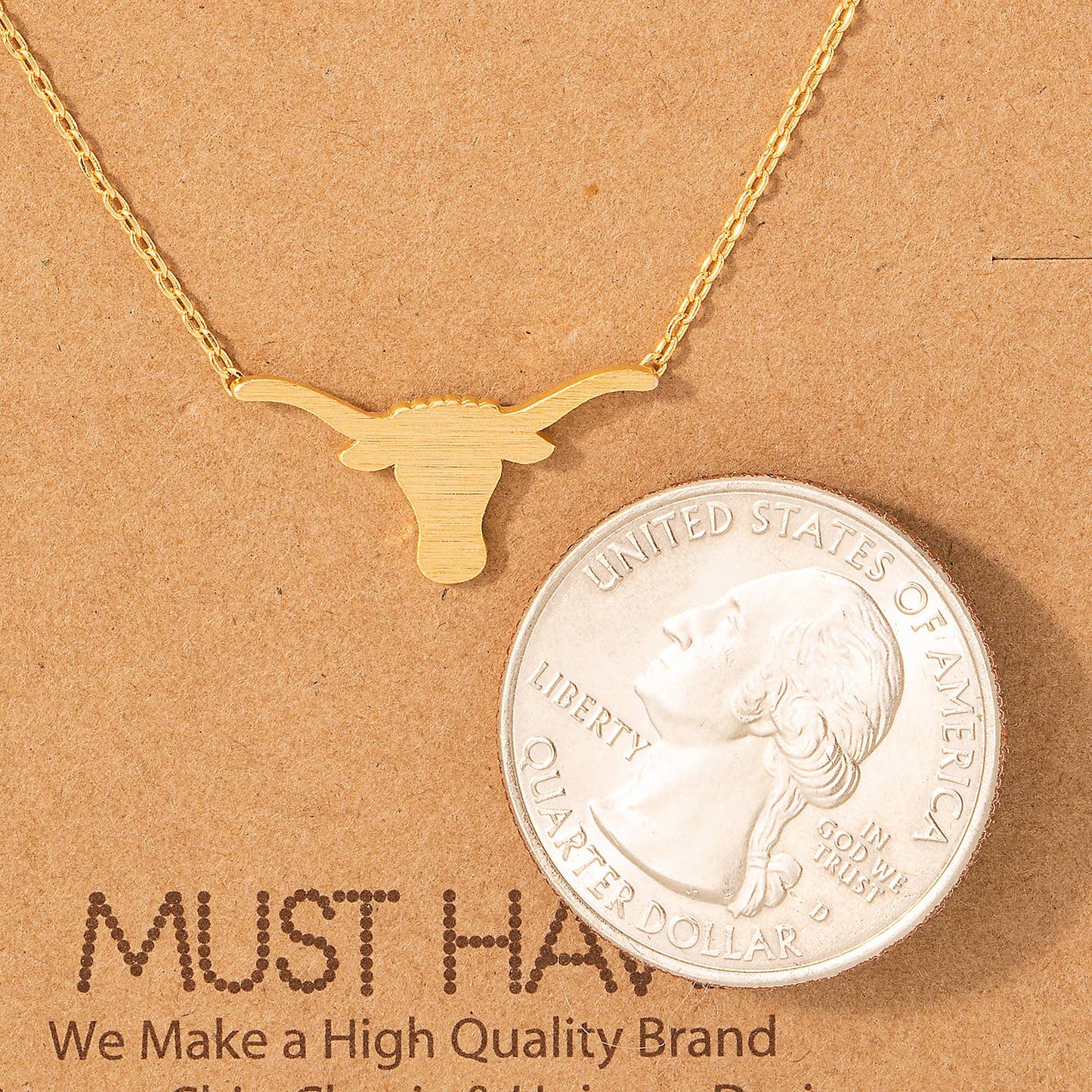 Dainty Bull Head Pendant Necklace