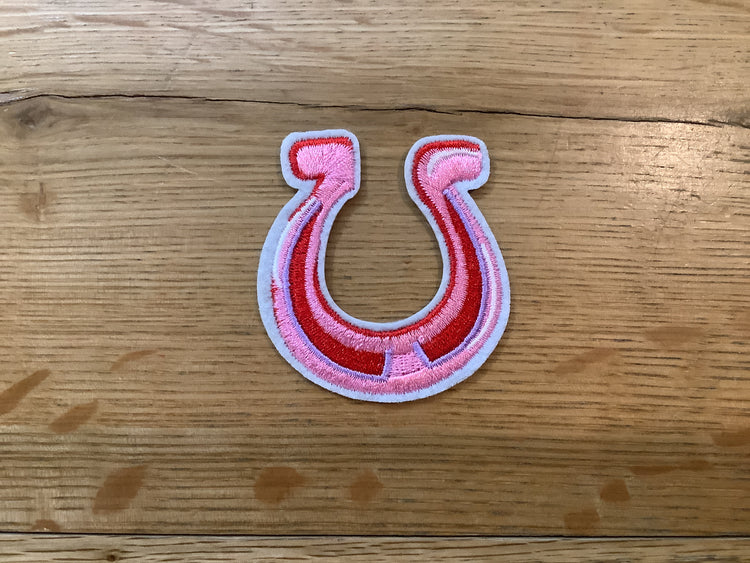 Pink Horseshoe Hat Patch