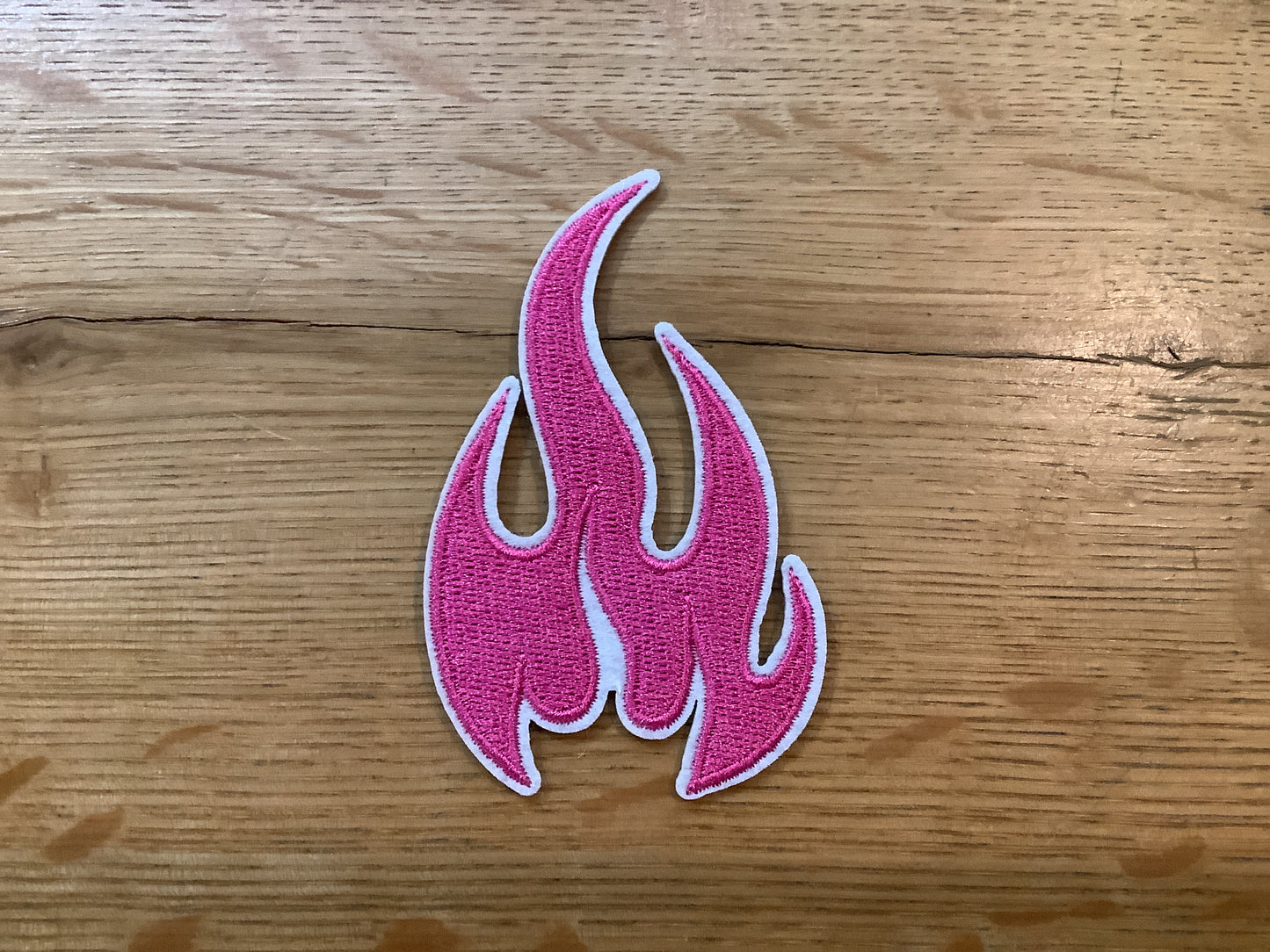 Pink Flames Hat Patch