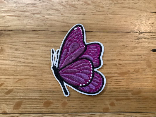 Purple Butterfly Hat Patch