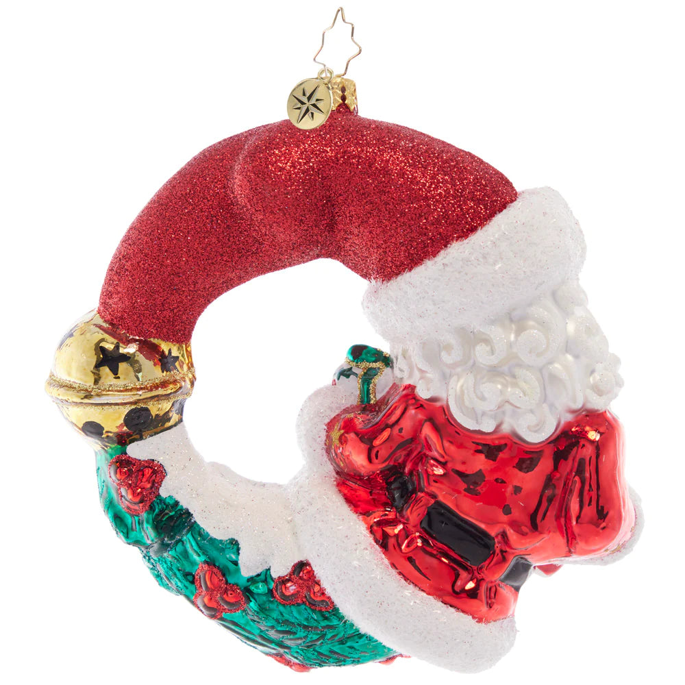 Christmas Wishes Santa Wreath