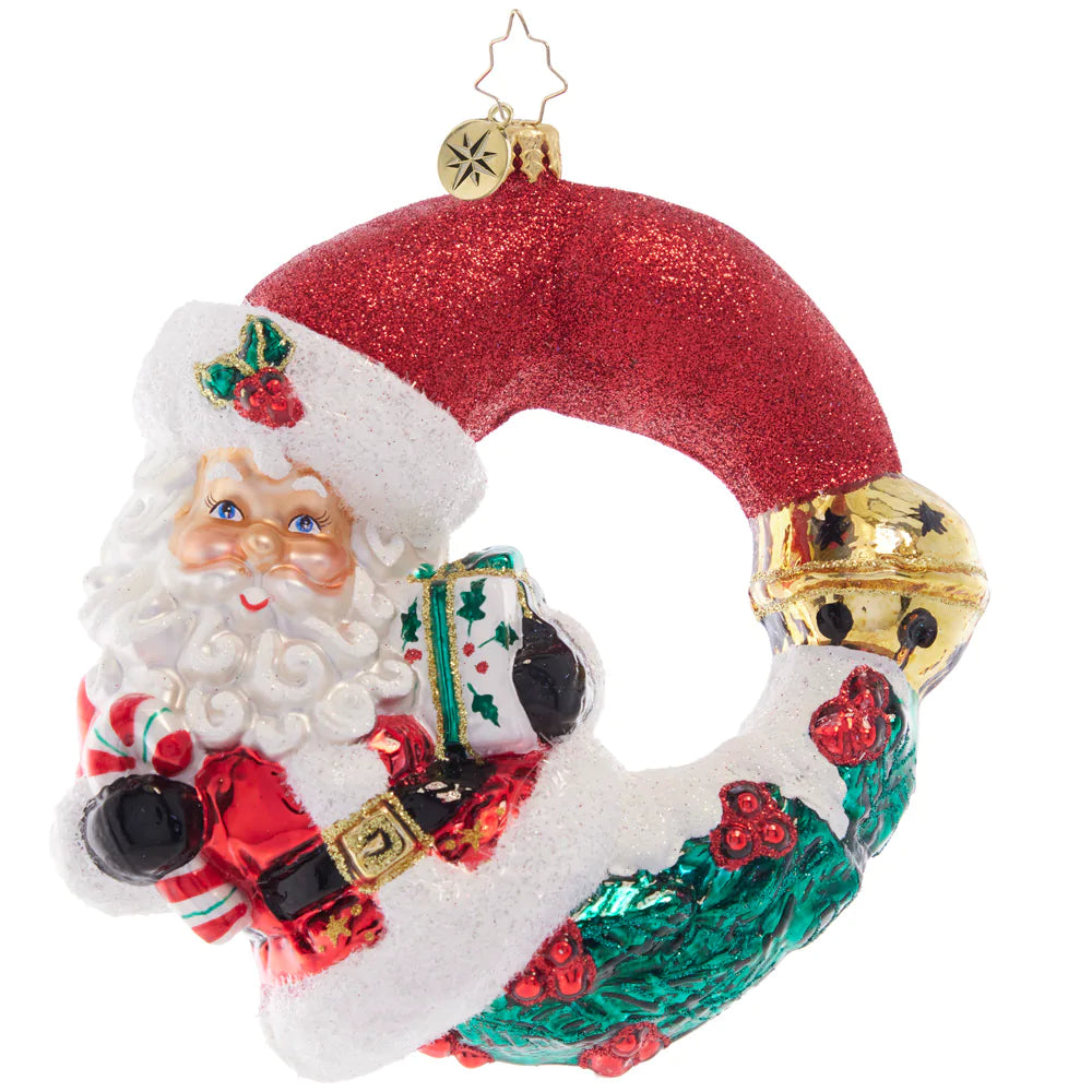 Christmas Wishes Santa Wreath