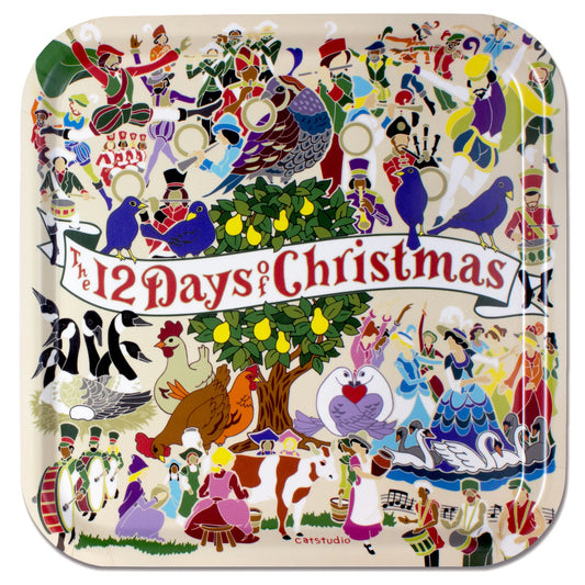 12 Days of Christmas Birchwood Tray