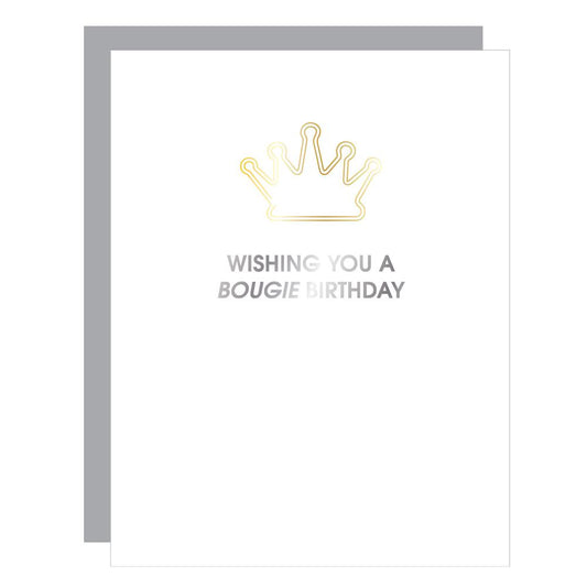 Bougie Birthday - Crown Paperclip Card
