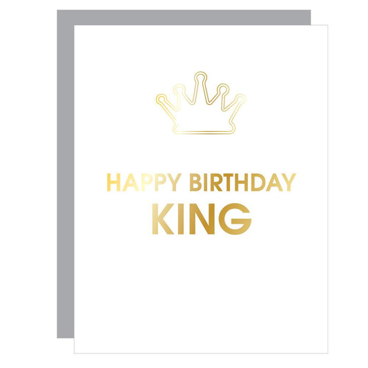 Happy Birthday King - Crown Paperclip Card