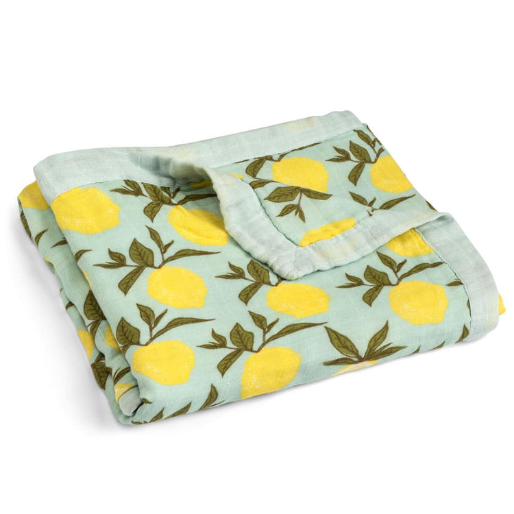 Lemon Big Lovey Three-Layer Muslin Blanket