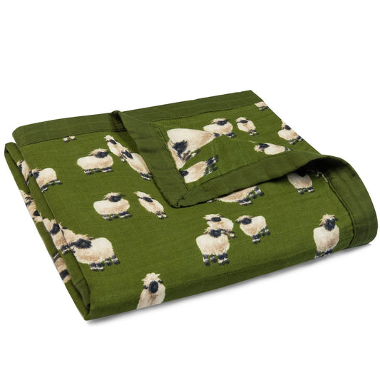 Sheep Big Lovey Three-Layer Muslin Blanket